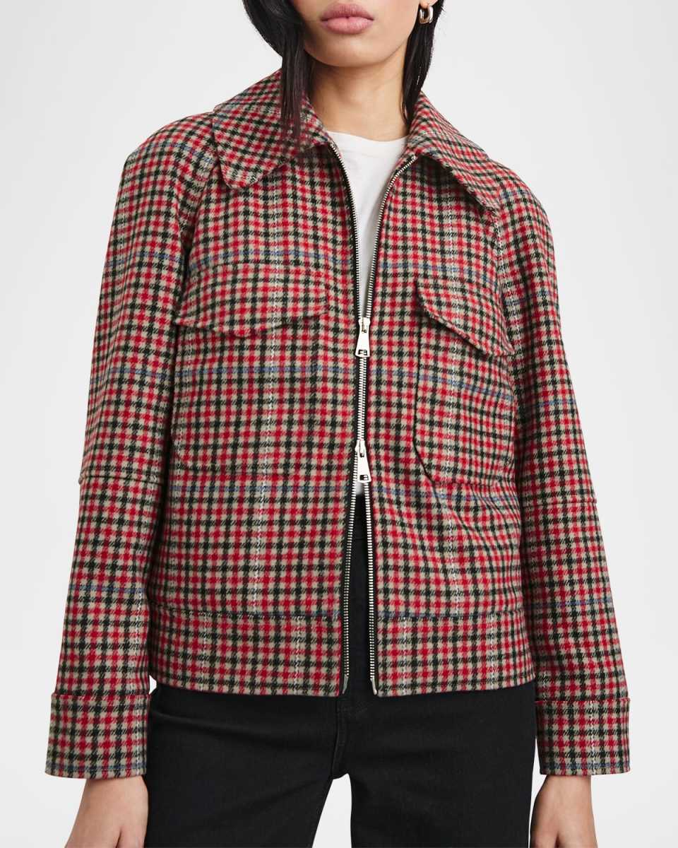 Cheyenne Check Wool-Blend Jacket